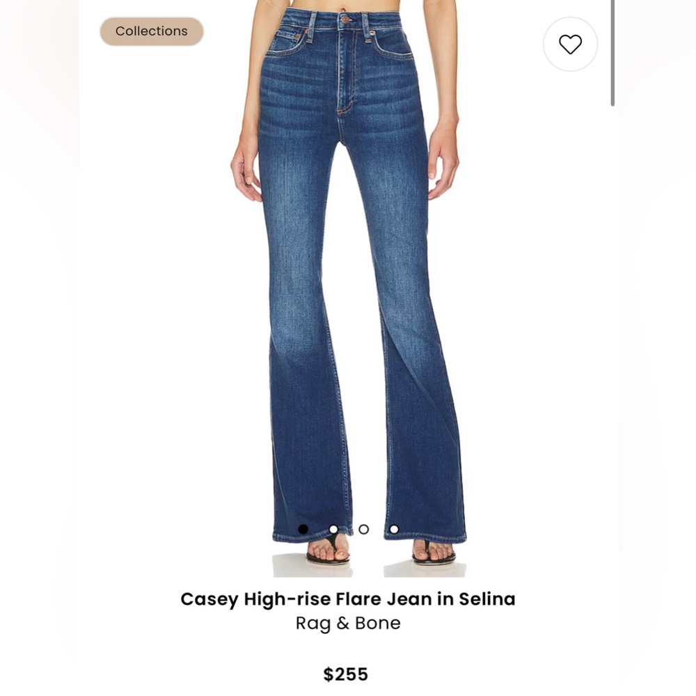 Rag and bone Casey high rise flare in size 26